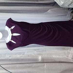 Eliza J eggplant Bridesmade wedding dress sz 8 short summer dress